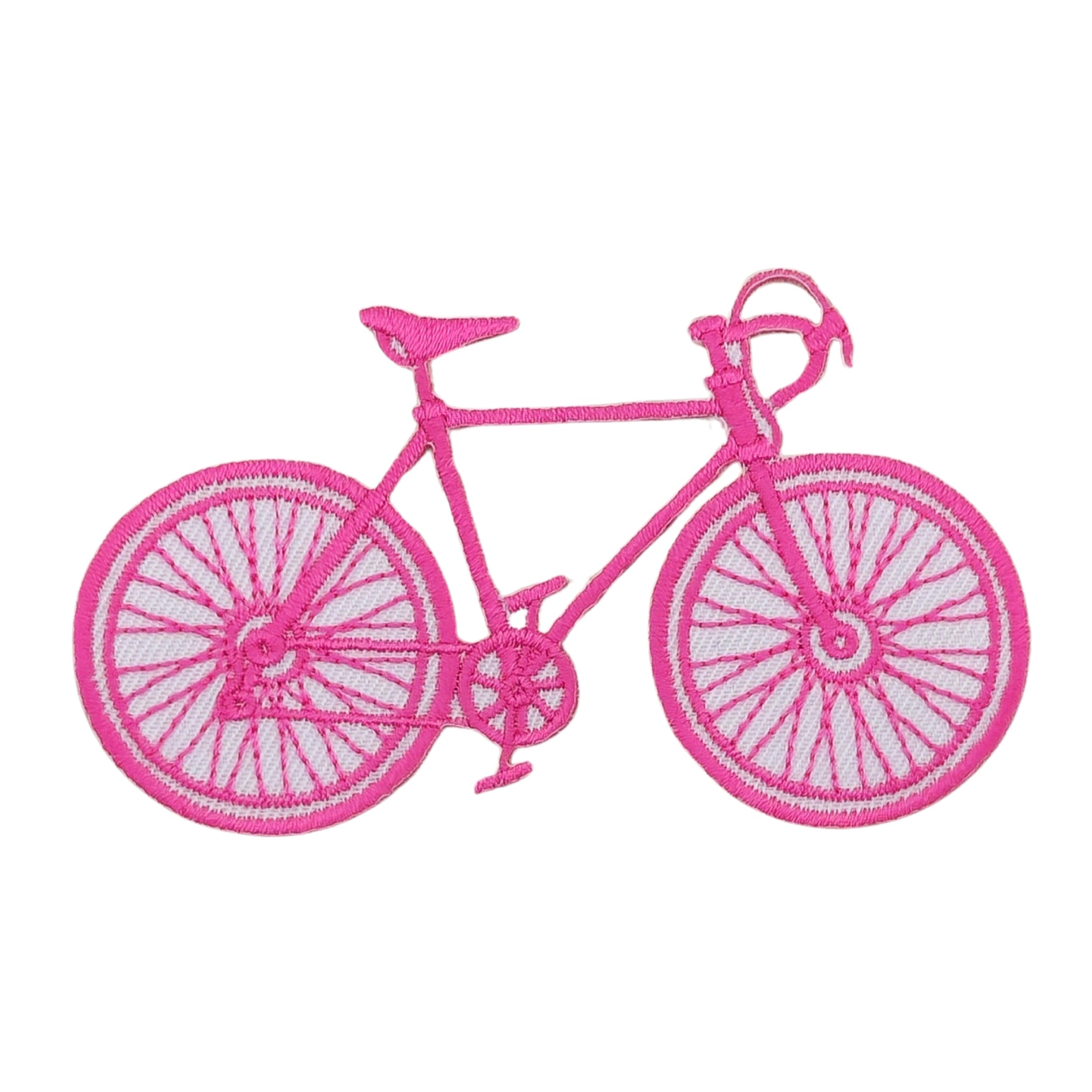 aa43 Besticktes Rennrad Rosa Fahrrad Aufnäher Bügelbild Applikation G