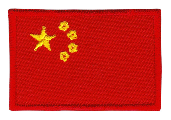 #bk24 Flagge klein China Aufnäher Bügelbild Applikation Aufbügler Patch Größe 4,5 x 3,0 cm