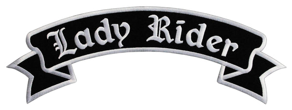 #Backpatch #52 Lady Rider Top Rocker Biker Kutte Rückenaufnäher Back Patch Groß 33,5 x 11,5 cm