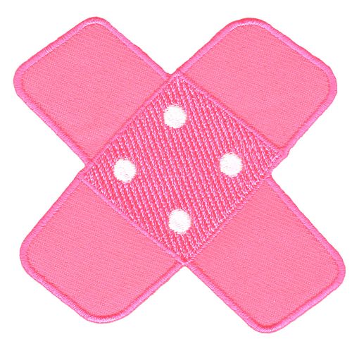 #bg07 Pflaster Rosa Pink Hosenpflaster Flicken Aufnäher Bügelbild Applikation Patch Größe 7,5 x 7,0 cm
