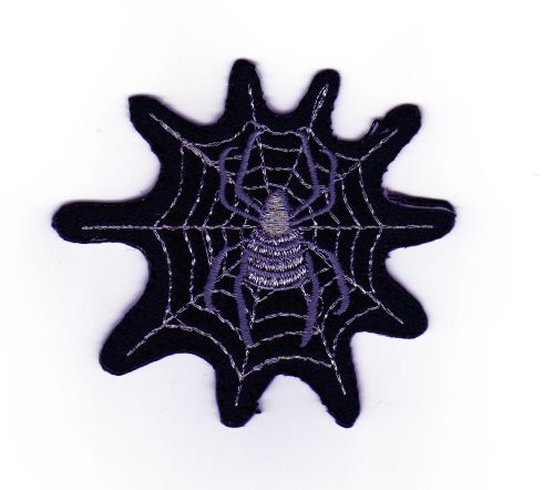 #ac39 Spinne Netz Insekt Aufnäher Applikation Bügelbild Patch Größe 7,5 x 7,0 cm