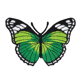 #ae14 Schmetterling Grün Aufnäher Butterfly Applikation Bügelbild Flicken Kinder Patch Größe 7,5 x 5,0 cm