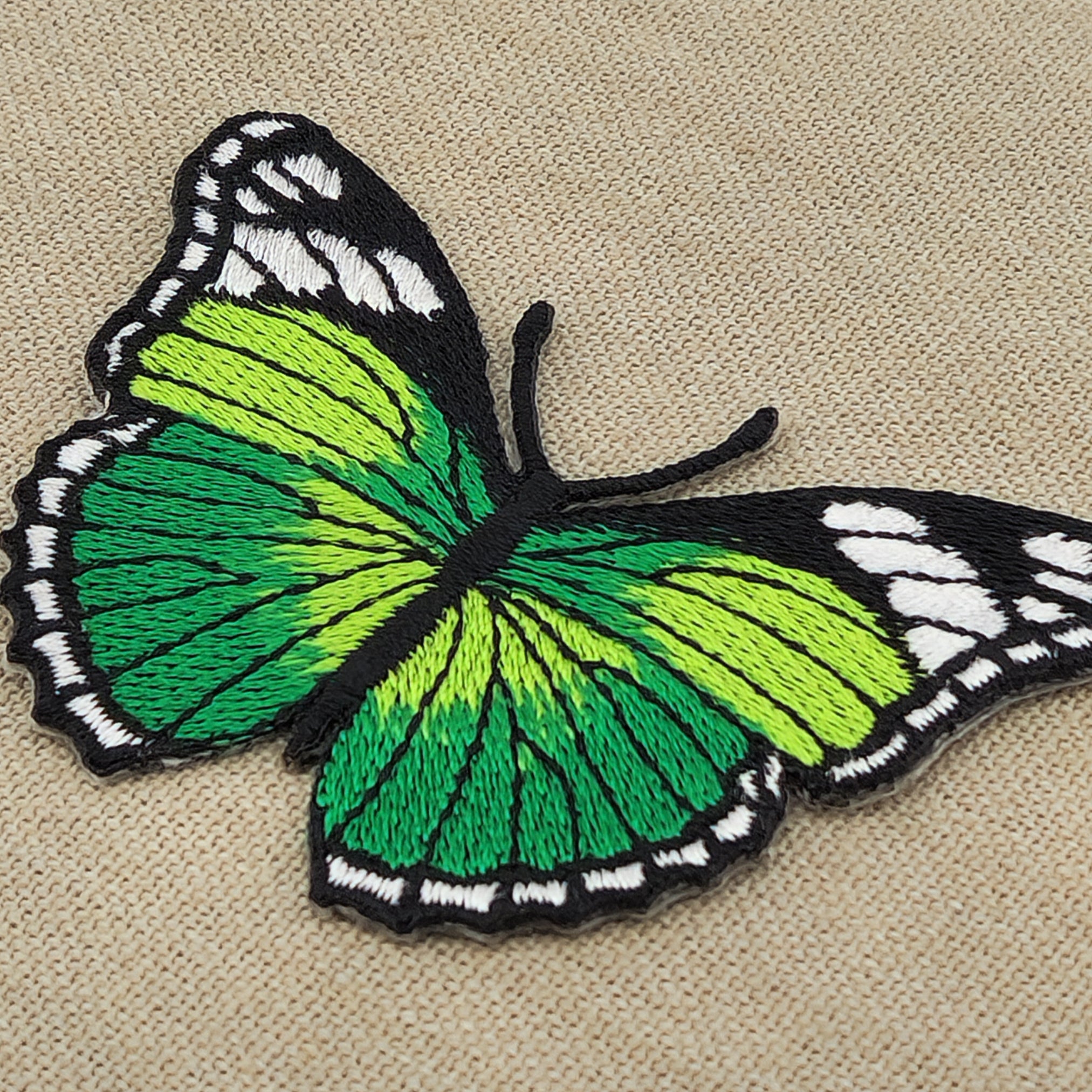 #ae14 Butterfly Green Patch Butterfly Application Iron-On Patch Children Patch Size 7.5 x 5.0 cm