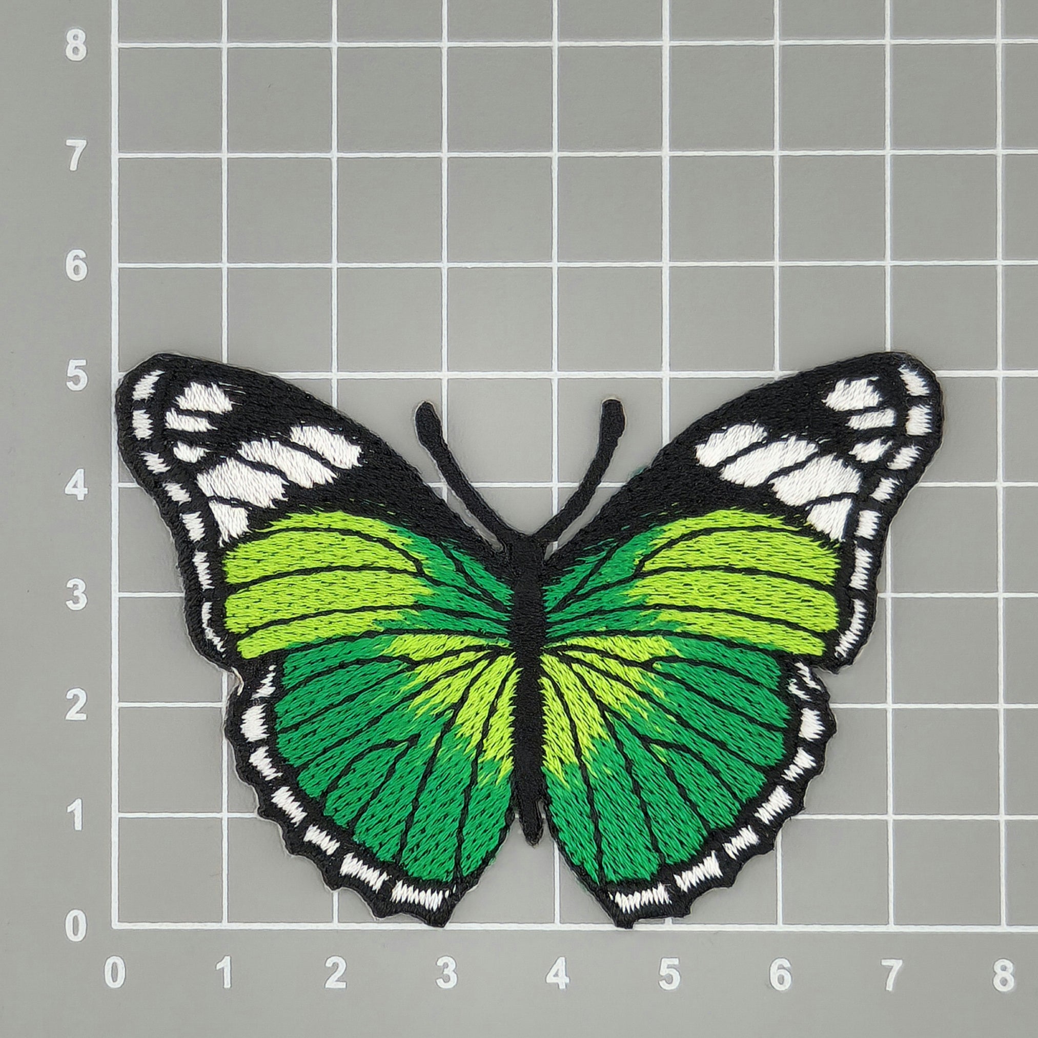 #ae14 Butterfly Green Patch Butterfly Application Iron-On Patch Children Patch Size 7.5 x 5.0 cm