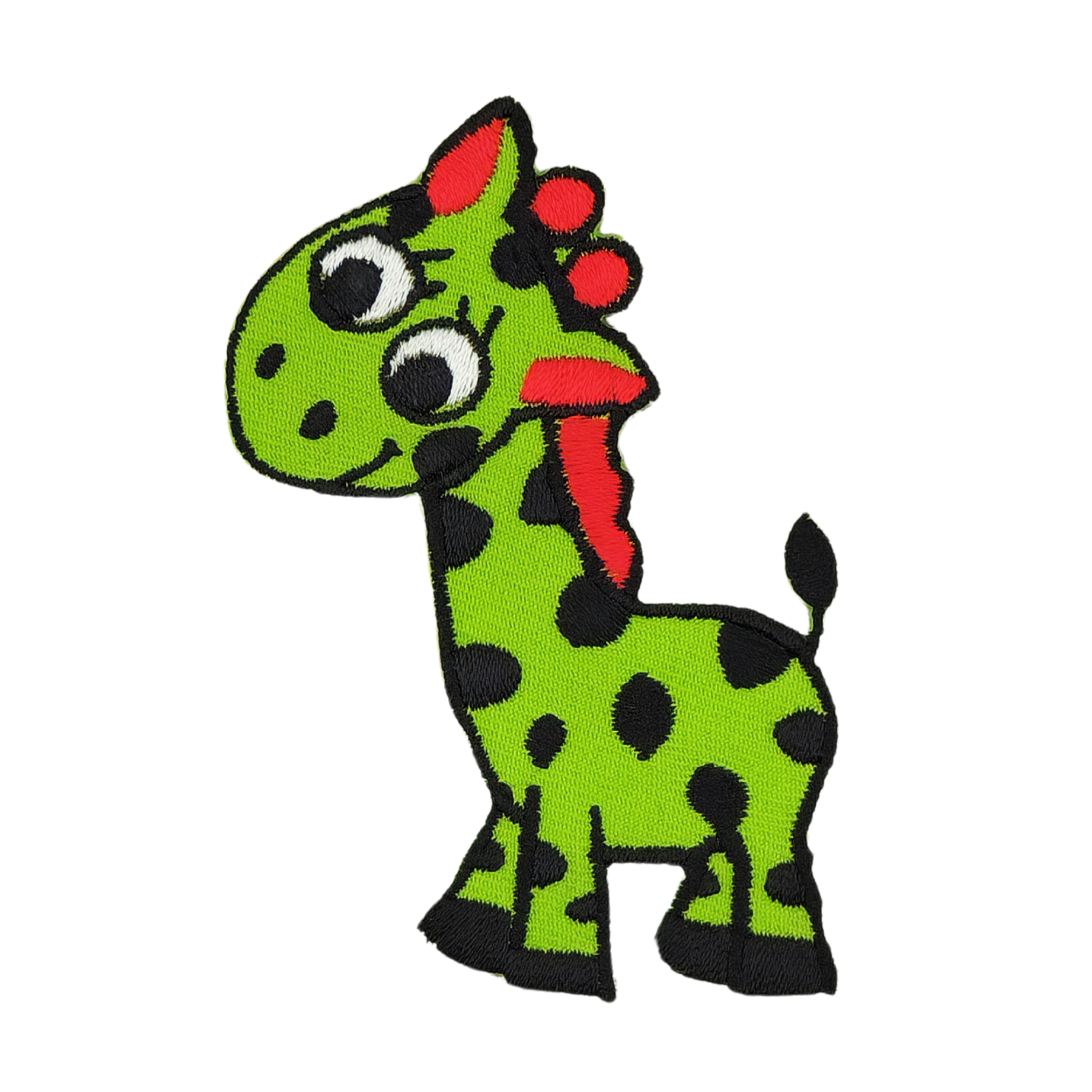 #aa38 Giraffe Grün Kinder Aufnäher Bügelbild Applikation Patch Größe 5,5 x 7,8 cm