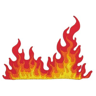 as64★Feuer Ring Flamme Aufnäher aufbügeln Bügelbild Patch Flicken 10,6 x 7,5 cm