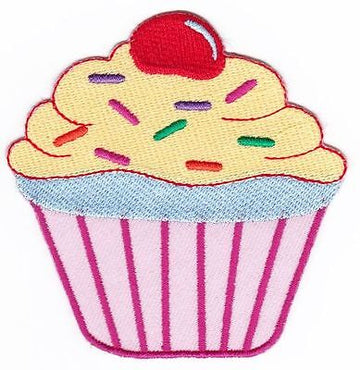ao92★Muffin Cup Cake Aufnäher aufbügeln Bügelbild Applikation Patch 8,2 x 8,2 cm