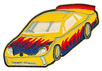 ap59★Rennwagen Auto Aufnäher Bügelbild Applikation Patch Stock Car 10,0 x 5,5 cm