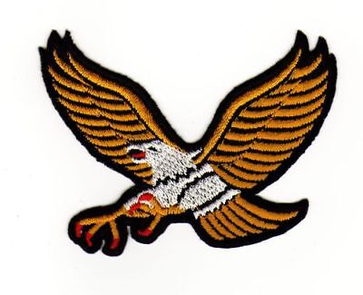 af58★Eagle Yellow Bird Iron-On Patch Applique 8x6 cm