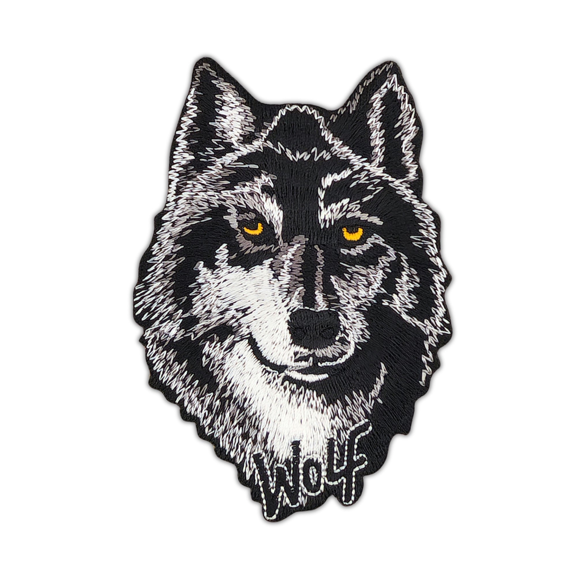 #ad71 Wolf Predator Biker Patch Application Iron-On Patch Size 7.0 x 10.0 cm