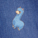 am84★Lama Blau Alpaka Aufnäher Bügelbild Applikation Patch Flicken 5,0 x 8,0 cm-7