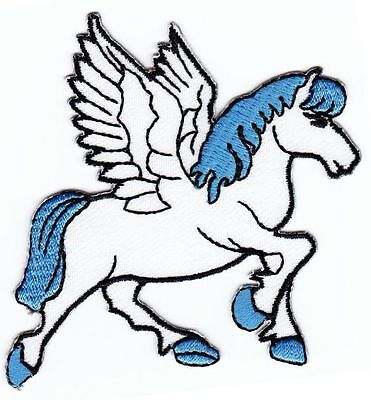 ap20★Pegasus Pferd Aufnäher Bügelbild Applikation Patch Flicken Neu 7,5 x 7,5 cm