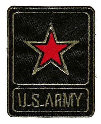 bc32★U.S. ARMY Stern Aufnäher Applikation Bügelbild USA Patch Star 6,0 x 7,6 cm