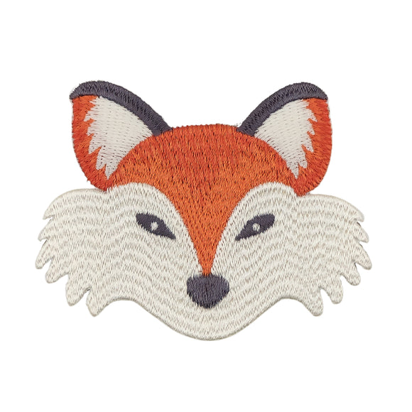 #ae56 Fuchs Kopf Aufnäher Bügelbild Applikation Patch Größe 8,0 x 6,2 cm