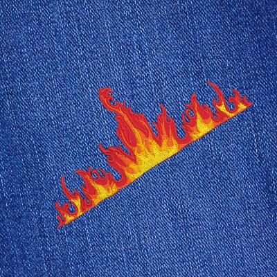 ag94★Feuer Flamme Aufnäher zum aufbügeln Bügelbild Patch Applikation 11,8 x 5 cm