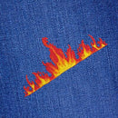 ag94★Feuer Flamme Aufnäher zum aufbügeln Bügelbild Patch Applikation 11,8 x 5 cm-7