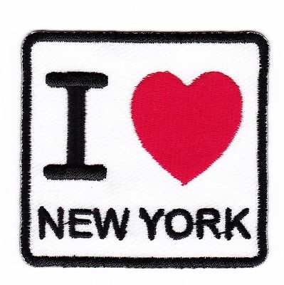 am15★I Love New York Aufnäher Bügelbild Applikation USA Patch Neu 6,2 x 5,8 cm