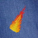 ae84★Feuer Flamme Aufnäher aufbügeln Bügelbild Patch Applikation 4,7 x 11,8 cm-7