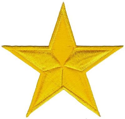 bc95★Stern Gelb Aufnäher aufbügeln Bügelbild Patch Bügelflicken Star 8,5 x 8,5cm