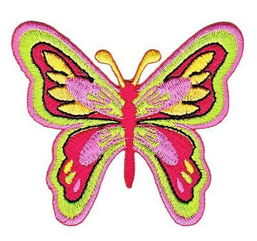 ap96★Schmetterling Aufnäher zum aufbügeln Bügelbild Applikation 7,2 x 6,5 cm