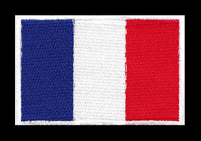 ak46★Flagge Frankreich Aufnäher aufbügeln Bügelbild Patch Flicken 7,3 x 4,9 cm