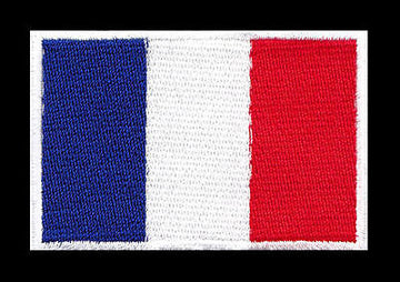 ak46★Flagge Frankreich Aufnäher aufbügeln Bügelbild Patch Flicken 7,3 x 4,9 cm