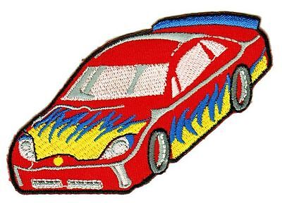 ap57★Rennwagen Auto Aufnäher Bügelbild Applikation Patch Stock Car 10,0 x 5,5 cm