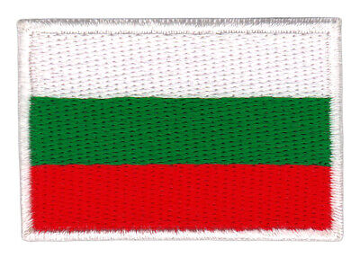 am68★Bulgarien Flagge Klein Aufnäher zum aufbügeln Bügelbild Patch 4,7 x 3,2 cm