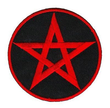 an70★Pentagramm Zeichen Aufnäher Bügelbild Patch Bügelflicken Stern 6,9 x 6,9 cm