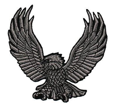 an37★Adler Aufnäher Bügelbild Applikation Patch Eagle Flicken Vogel 9,5 x 8,5 cm