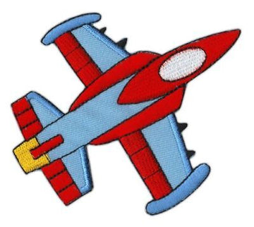 an60★Flugzeug Jet Aufnäher zum aufbügeln Bügelbild Patch Gestickt 9,5 x 8,0 cm