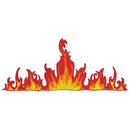 ag94★Feuer Flamme Aufnäher zum aufbügeln Bügelbild Patch Applikation 11,8 x 5 cm-1