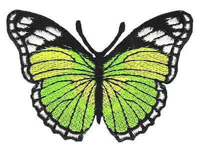 af17★Schmetterling Aufnäher zum aufbügeln Applikation Bügelbild Patch 7,5 x 5 cm