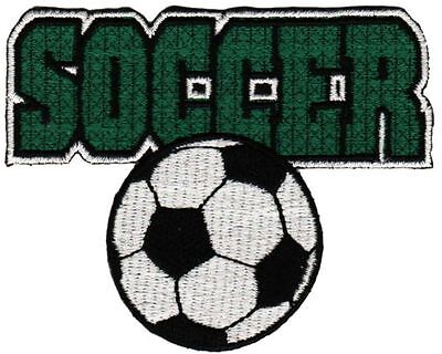 bc27★Soccer Fußball Ball Aufnäher Bügelbild Patch Bügelflicken Neu 8,5 x 6,8 cm