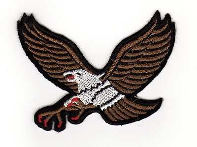 af59★Adler Braun Vogel Aufnäher zum aufbügeln Bügelbild Applikation Patch 8x6 cm