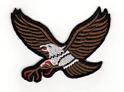 af59★Eagle Brown Bird Iron-On Patch Applique 8x6 cm