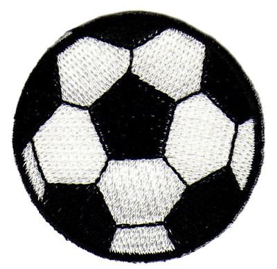 af71★Fußball Ball Aufnäher zum aufbügeln Bügelbild Patch Applikation 4,5 x 4,5cm