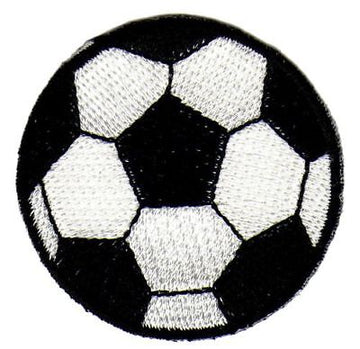 af71★Fußball Ball Aufnäher zum aufbügeln Bügelbild Patch Applikation 4,5 x 4,5cm
