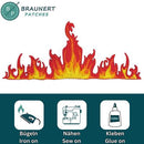ag94★Feuer Flamme Aufnäher zum aufbügeln Bügelbild Patch Applikation 11,8 x 5 cm-3