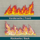 ak02★Feuer Flamme Aufnäher zum aufbügeln Bügelbild Patch Flicken 12,2 x 5,6 cm-5