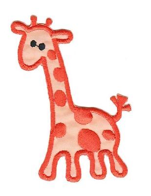 bc84★Giraffe Orange Aufnäher zum aufbügeln Bügelbild Bügelflicken Patch 5 x 7 cm