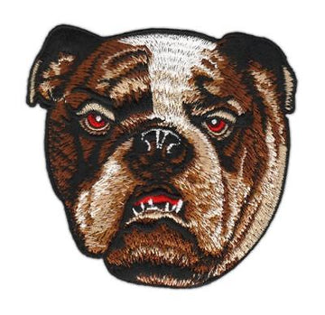 an14★Bulldogge Hund Boxer Aufnäher zum aufbügeln Bügelbild Applikation 8,3 x 8cm