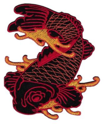 bf62★Koi Karpfen Fisch Aufnäher Bügelbild Applikation Patch Flicken 7,5 x 8,7 cm