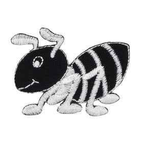 #aa46 Baby Ameise Schwarz Aufnäher Bügelbild Applikation Patch Größe 5,5 x 4,8 cm