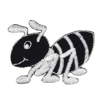 #aa46 Baby Ameise Schwarz Aufnäher Bügelbild Applikation Patch Größe 5,5 x 4,8 cm