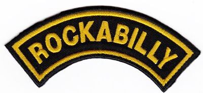 am22★Rockabilly Aufnäher zum aufbügeln Bügelbild Patch Bügelflicken 11 x 4,5 cm
