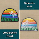 ag25★Hawaii Aufnäher Palme Bügelbild Applikation Patch Flicken 7,3 x 5,5 cm-5