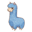 am84★Lama Blau Alpaka Aufnäher Bügelbild Applikation Patch Flicken 5,0 x 8,0 cm-1