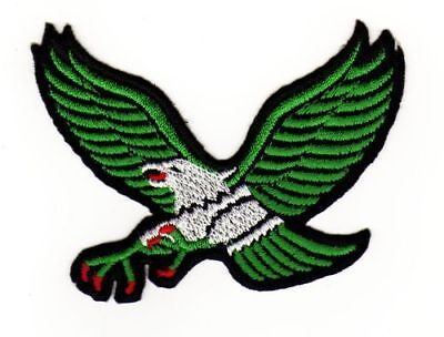 af62★Eagle Green Bird Iron-On Patch Applique 8x6 cm