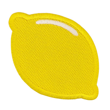 #aa68 Zitrone Gelb Aufnäher Bügelbild Patch Applikation Größe 7,0 x 4,7 cm